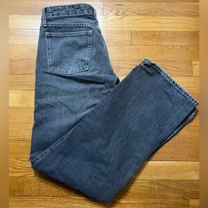 Grey Low rise straight leg jeans